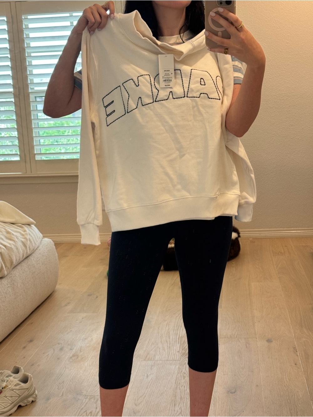 PARKE x Target White Logo Oversized Crewneck Sweatshirt - Picture 6 of 11